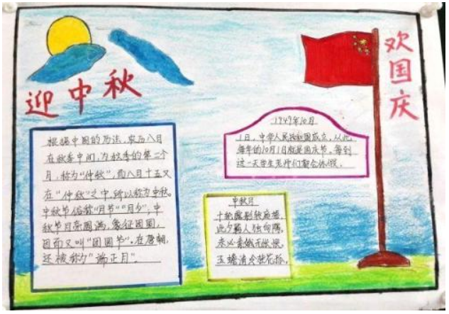 中秋國慶雙節(jié)手抄報(bào)圖片