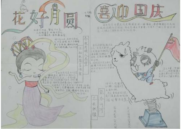 中秋國慶雙節(jié)手抄報(bào)圖片