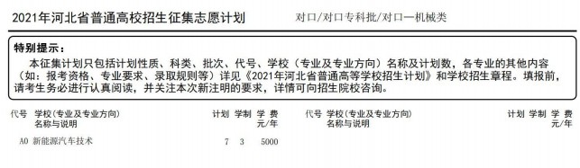 2021河北高考對口專科批征集志愿計劃5.jpg