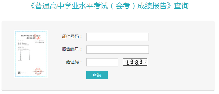 學(xué)業(yè)水平考試成績(jī)查詢(xún)