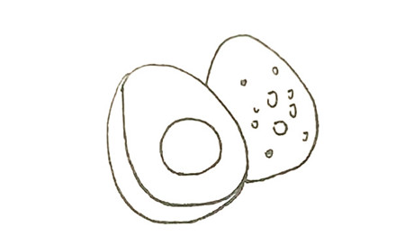 牛油果簡(jiǎn)筆畫(huà)彩色3
