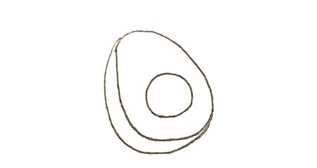 牛油果簡(jiǎn)筆畫(huà)彩色2