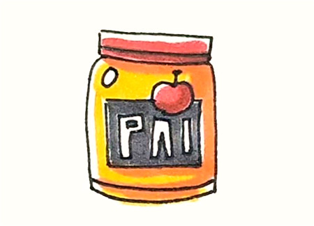 果醬簡(jiǎn)筆畫(huà)的畫(huà)法4