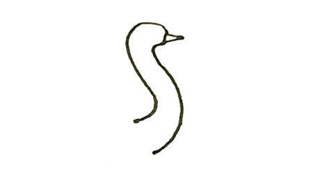 鴕鳥彩色簡(jiǎn)筆畫的畫法1
