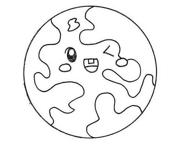 可愛(ài)的地球簡(jiǎn)筆畫(huà)怎么畫(huà)3