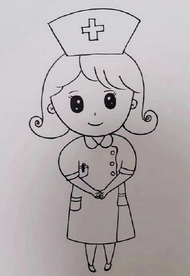 白衣天使簡(jiǎn)筆畫簡(jiǎn)單又漂亮 白衣天使簡(jiǎn)筆畫圖片大全5