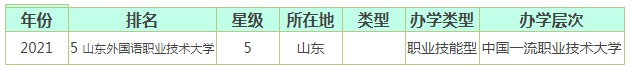 山東外國(guó)語職業(yè)技術(shù)大學(xué)全國(guó)排名