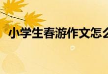 小學(xué)生春游作文怎么寫？怎么寫春游作文？