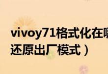 vivoy71格式化在哪里（vivoy71在哪里設(shè)置還原出廠(chǎng)模式）