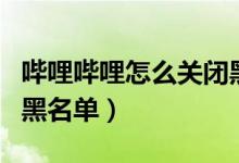 嗶哩嗶哩怎么關閉黑名單（嗶哩嗶哩如何添加黑名單）
