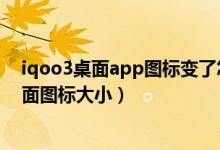 iqoo3桌面app圖標變了怎么改回來（iqoo8在哪里設置桌面圖標大?。?class=