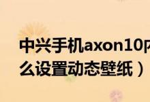 中興手機axon10內(nèi)置壁紙（中興axon20怎么設(shè)置動態(tài)壁紙）