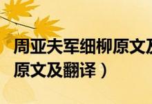 周亞夫軍細(xì)柳原文及翻譯全解（周亞夫軍細(xì)柳原文及翻譯）