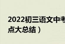 2022初三語(yǔ)文中考必背知識(shí)(初三語(yǔ)文知識(shí)點(diǎn)大總結(jié))