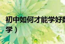 初中如何才能學(xué)好數(shù)學(xué)(初中怎樣快速學(xué)好數(shù)學(xué))