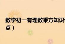 數學初一有理數乘方知識講解（初中數學有理數的乘方知識點）