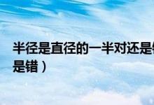 半徑是直徑的一半對還是錯為什么（半徑是直徑的一半對還是錯）