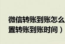 微信轉(zhuǎn)賬到賬怎么設置48小時（微信怎么設置轉(zhuǎn)賬到賬時間）