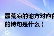 最荒涼的地方對應的詩句（最荒涼的地方對應的詩句是什么）