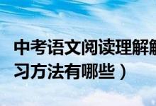 中考語文閱讀理解解題技巧詳解（中考語文學習方法有哪些）