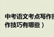 中考語(yǔ)文考點(diǎn)寫作技巧是什么呢(中考語(yǔ)文寫作技巧有哪些)