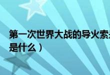 第一次世界大戰(zhàn)的導火索是什么（第二次世界大戰(zhàn)的導火索是什么）