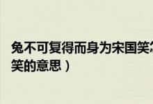 兔不可復得而身為宋國笑怎么翻譯（兔不可復得 而身為宋國笑的意思）