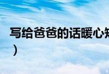寫(xiě)給爸爸的話(huà)暖心短句（暖心寫(xiě)給爸爸的短句）