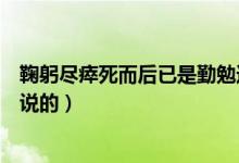 鞠躬盡瘁死而后已是勤勉還是忠誠(chéng)（鞠躬盡瘁死而后已是誰(shuí)說的）