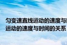 勻變速直線(xiàn)運(yùn)動(dòng)的速度與時(shí)間的關(guān)系講解視頻（勻變速直線(xiàn)運(yùn)動(dòng)的速度與時(shí)間的關(guān)系）