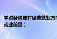 學(xué)財(cái)務(wù)管理有哪些就業(yè)方向（2022財(cái)務(wù)管理專(zhuān)業(yè)就業(yè)方向及就業(yè)前景）