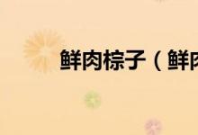 鮮肉棕子（鮮肉粽子怎么腌制？）