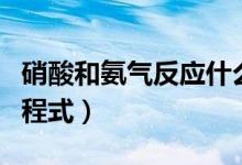 硝酸和氨氣反應什么原因（硝酸和氨氣反應方程式）