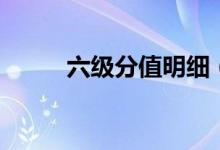六級分值明細(各部分占多少分)