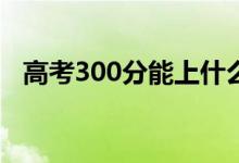 高考300分能上什么專科(報(bào)哪些學(xué)校好)