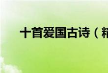 十首愛國(guó)古詩(shī)（精選愛國(guó)古詩(shī)詞30首）