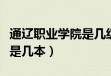 通遼職業(yè)學(xué)院是幾級(jí)專科學(xué)院（通遼職業(yè)學(xué)院是幾本）