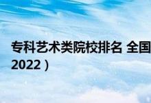 ?？扑囆g(shù)類院校排名 全國（藝術(shù)類最好的?？茖W校最新排名2022）