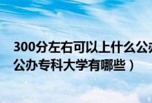 300分左右可以上什么公辦?？茖W(xué)校（2022年300分左右的公辦?？拼髮W(xué)有哪些）