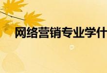 網(wǎng)絡營銷專業(yè)學什么（主要課程有哪些）