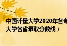 中國計量大學2020年各專業(yè)錄取分數線（2019年中國計量大學各省錄取分數線）