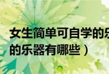 女生簡(jiǎn)單可自學(xué)的樂器便宜（女生簡(jiǎn)單可自學(xué)的樂器有哪些）