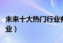 未來(lái)十大熱門行業(yè)有哪些（最有前景的十大行業(yè)）