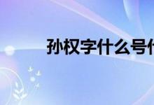 孫權字什么號什么（孫權字什么）