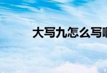 大寫九怎么寫?。ù髮懢旁趺磳懀?class=