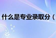 什么是專業(yè)錄取分(什么是專業(yè)錄取分數(shù)線)